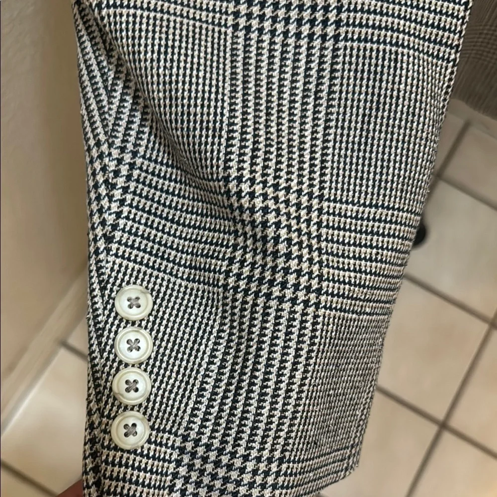 Men’s Club Room 100 % Silk Gingham Classic Blazer Size 44L Jacket! - Picture 5 of 15